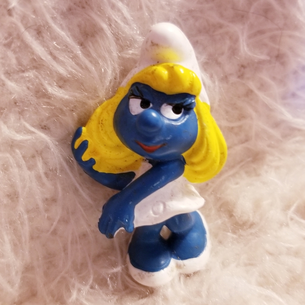 1971 Flirting Smurfette Figure The Smurfs Peyo Bully Vintage HTF